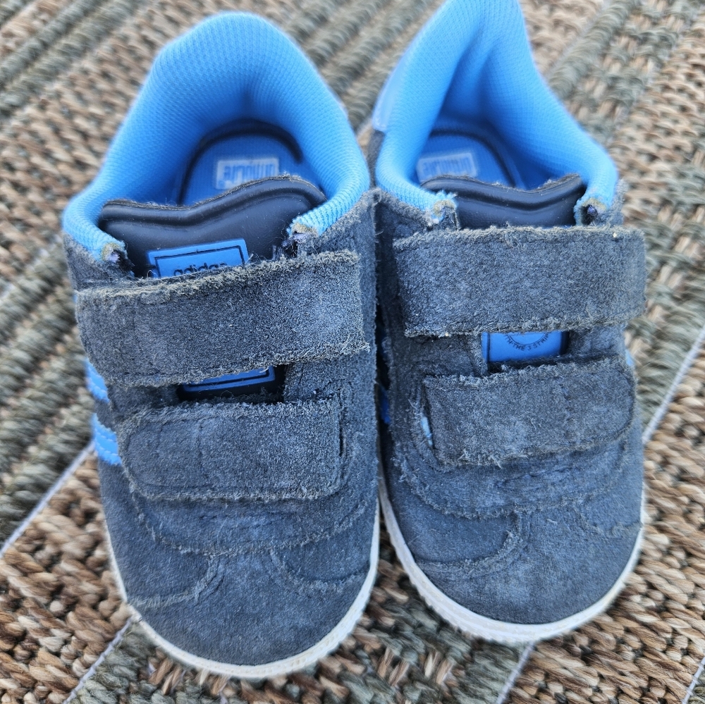 Adidas Gazelle Toddler Blue and Gray Sneakers Size 5
